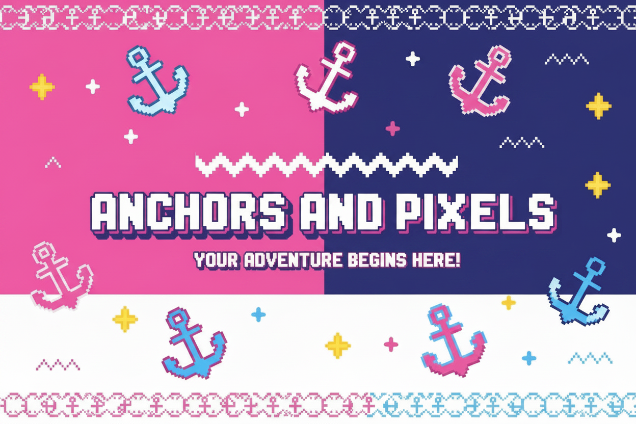Anchors and Pixels Hero Banner - Exact Colors
