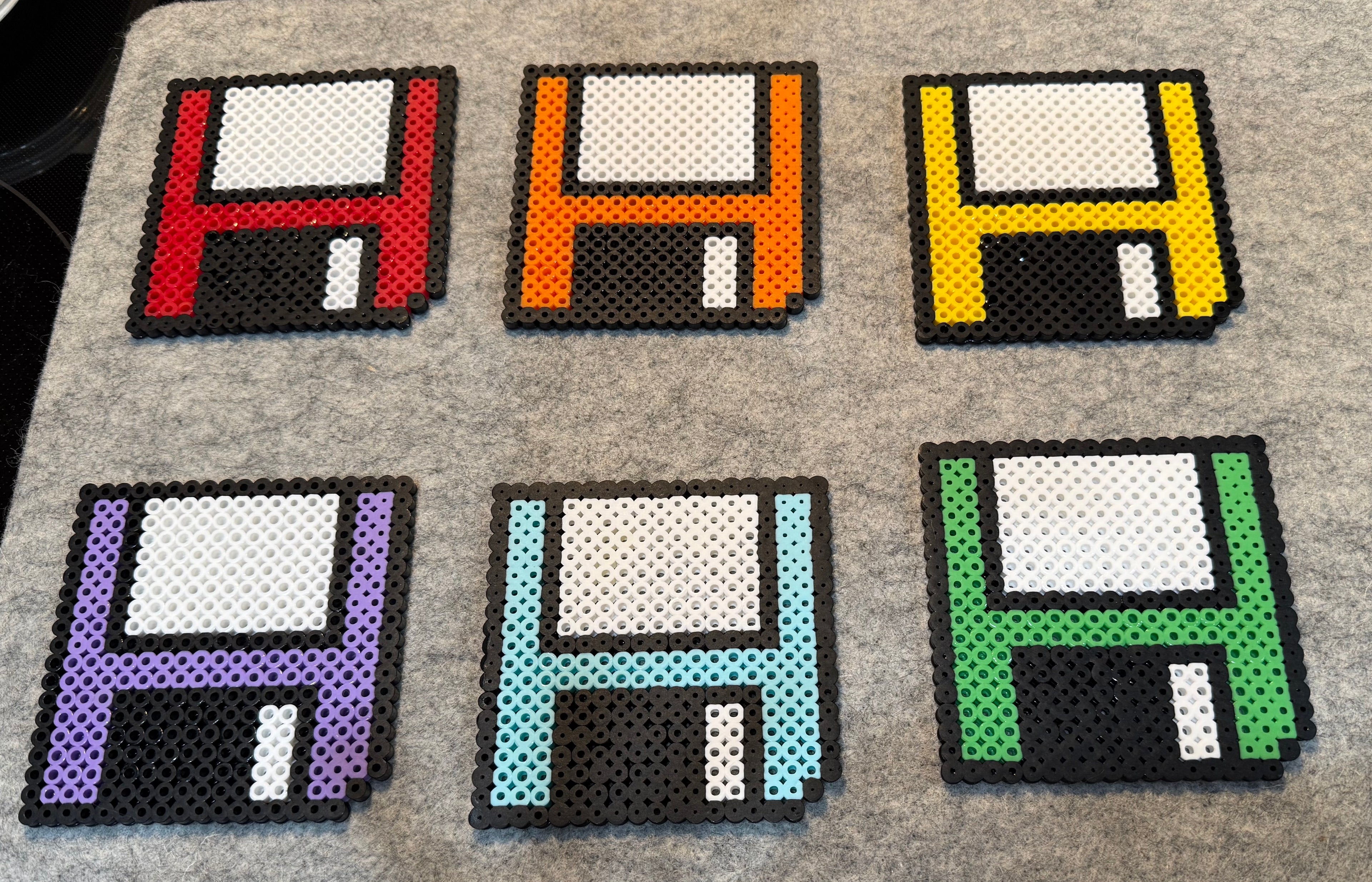 Floppy Disk Inspired Coaster Set