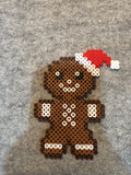 Gingerbread Person With Santa Hat
