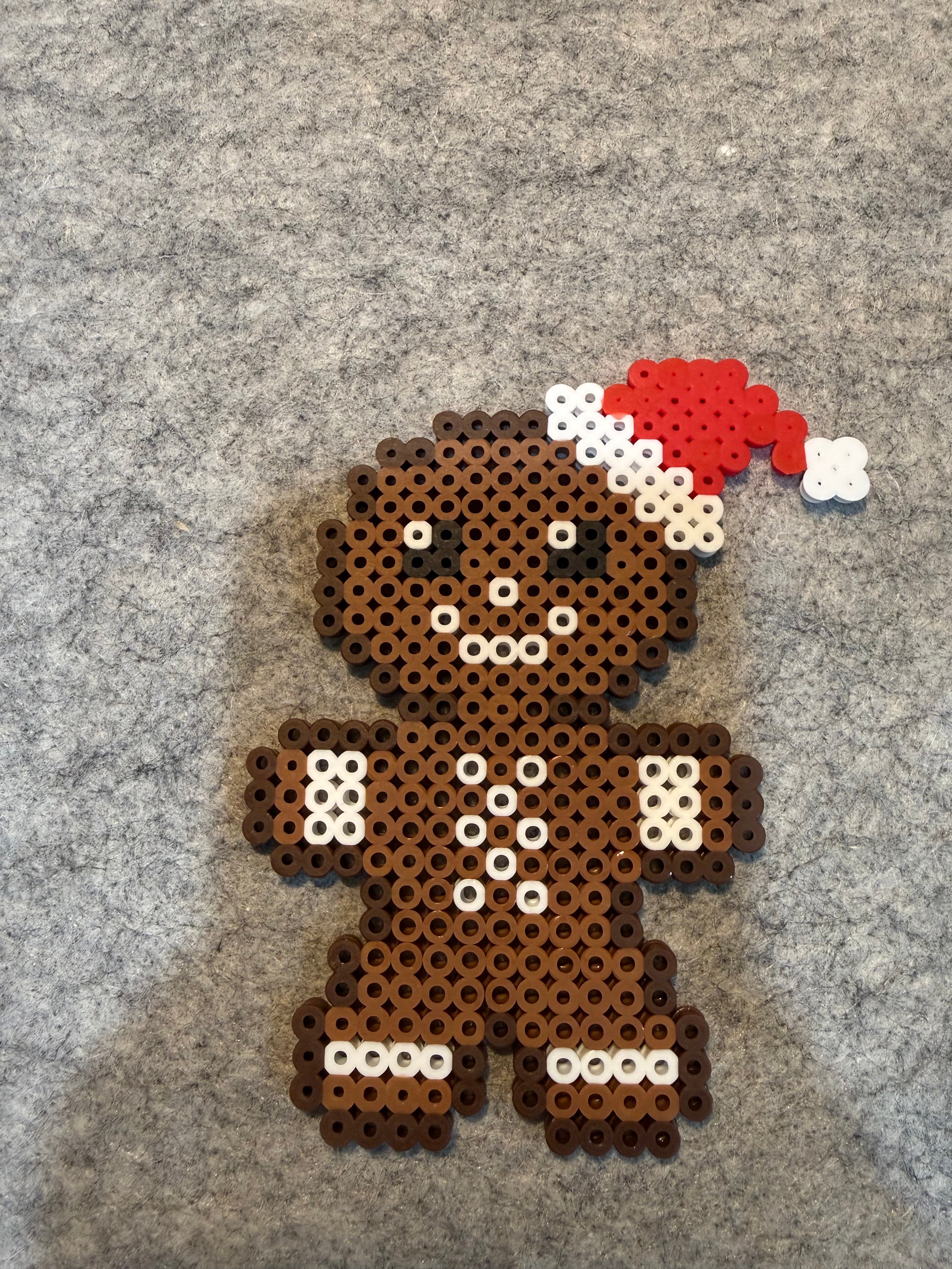 Gingerbread Person With Santa Hat